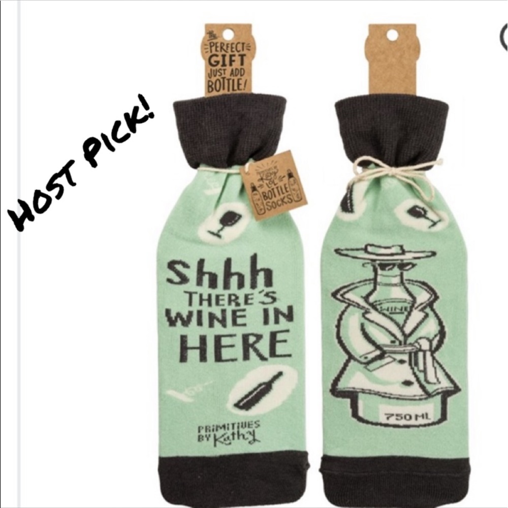 3/$15 NEW wine bottle sock shh there’s wine here - Picture 2 of 7